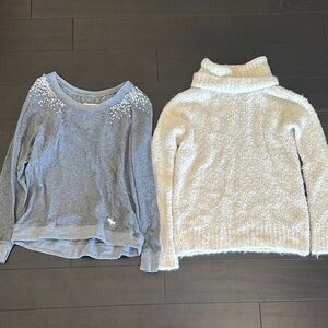 Cozy Gray and Cream Sweater Set